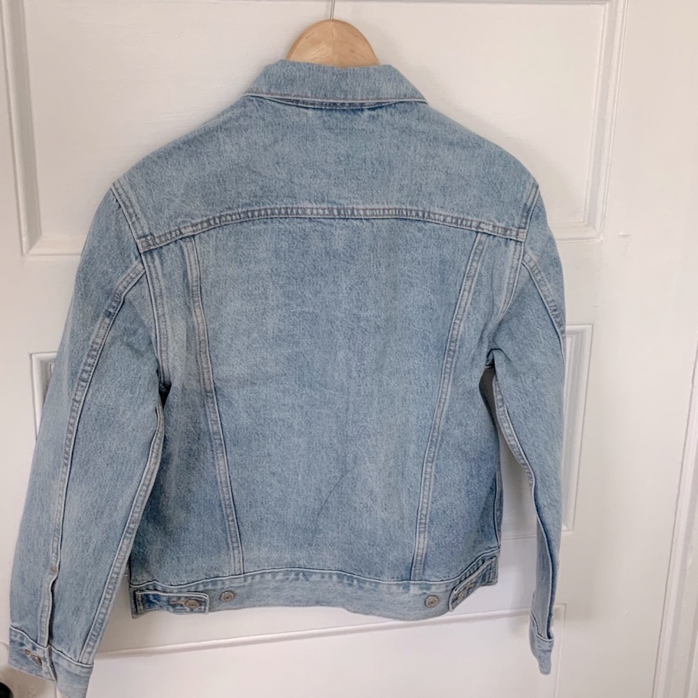 LEVI’S Ex-Boyfriend Denim Trucker Jacket Sz S - Picture 6 of 6
